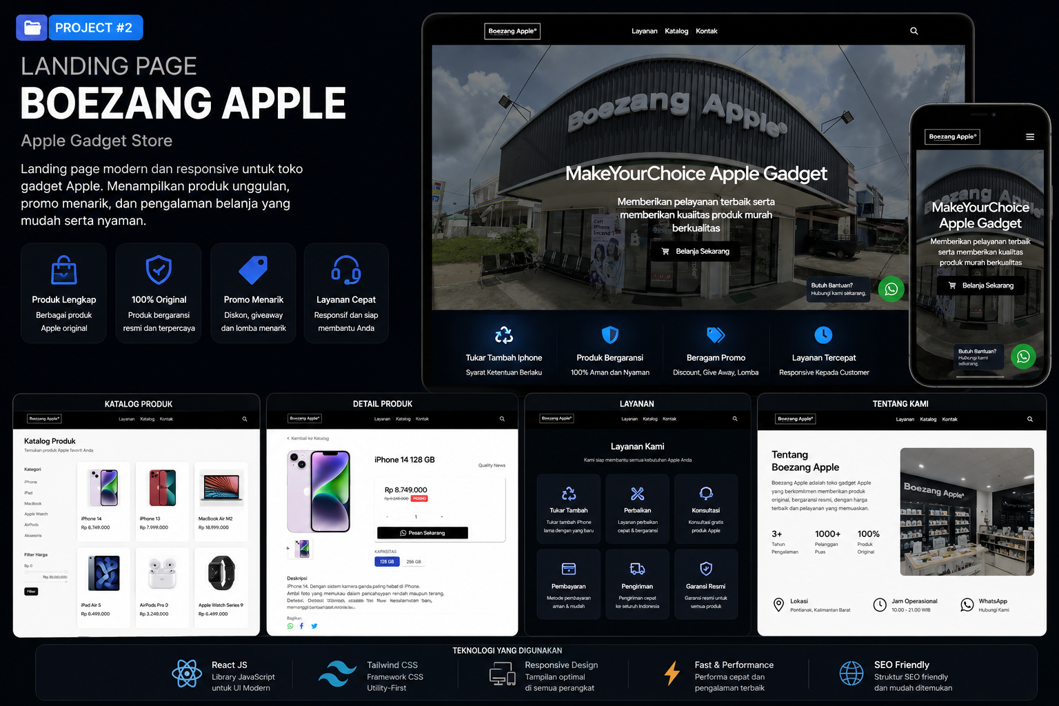 Landing page Boezang Apple